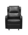 Homelegance White Label Cynthia 30" Glider Manual Recliner In Black