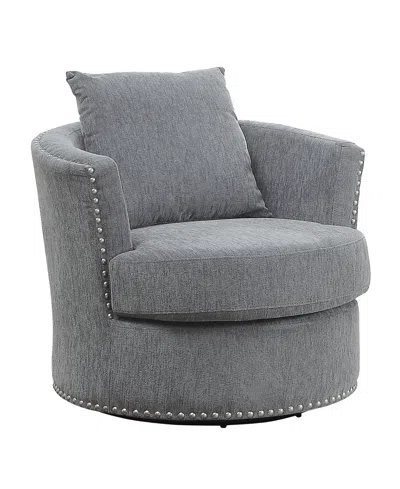 Homelegance White Label Dickinson 33.5" Swivel Chair In Gray