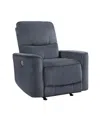 Homelegance White Label Elevated 35" Power Rocker Reclining Chair In Dark Gray