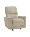 Homelegance White Label Elevated 35" Power Rocker Reclining Chair In Light Brown