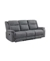 Homelegance White Label Magnus 86" Double Reclining Sofa In Gray