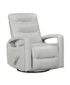 Homelegance White Label Mccoy 32" Swivel Glider Reclining Chair In Smoke