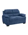 Homelegance White Label Odessa 58" Loveseat In Blue