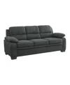 Homelegance White Label Odessa 80" Sofa In Dark Gray