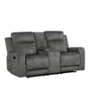 Homelegance White Label Pagosa 71" Double Reclining Love Seat With Center Console In Brownish Gray