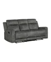 Homelegance White Label Pagosa 80" Double Reclining Sofa In Brownish Gray