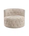 Homelegance White Label Rheit 33" Swivel Chair In Beige