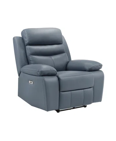 Homelegance White Label Rittman 41" Power Reclining Chair In Blue