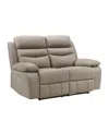 Homelegance White Label Rittman 64" Power Double Reclining Love Seat In Latte