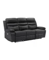 Homelegance White Label Rittman 87" Power Double Reclining Sofa In Black