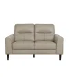 HOMELEGANCE WHITE LABEL TABOR 56" LEATHER MATCH LOVE SEAT