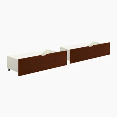 Homelegance Willard Transitional Solid Wood Storage Boxes, 2 Pieces With Smooth-glide Casters & Polished Nickel  In Brown
