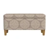 Homepop Drake Bench In Brown