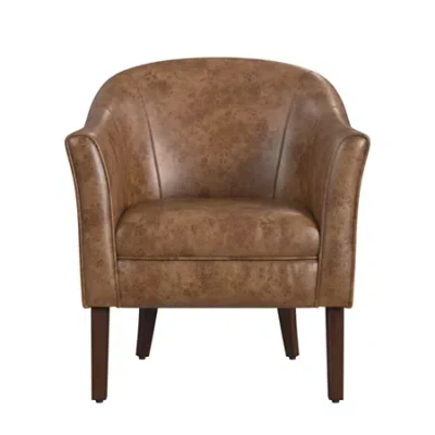 Homepop Kinfine  4 Legs Accent Chairs In Brown