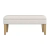 Homepop Kinfine  Decorative Storage Bench In White