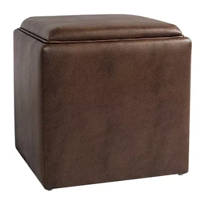 Homepop Lift-top Ottoman In Burgundy