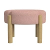 Homepop Luna Upholstered Ottoman In Pink
