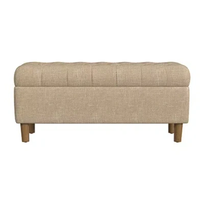 Homepop Malmo Storage Bench In Brown