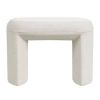 Homepop Quinn Upholstered Ottoman In Sand