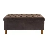 Homepop Storage Bench In Brown