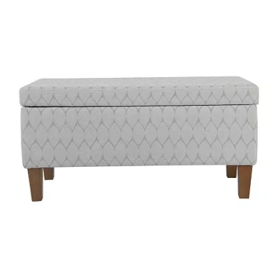 Homepop Storage Bench In Gray