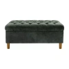 Homepop Storage Bench In Green