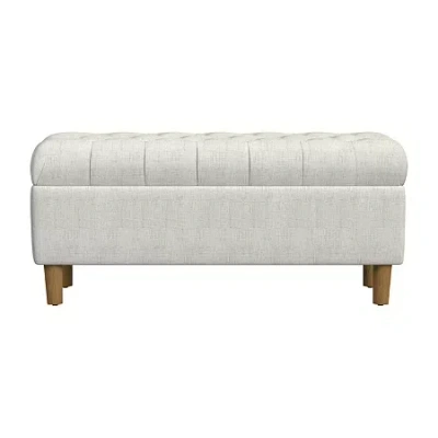 Homepop Storage Bench In Neutral