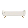 Homepop Storage Bench In White