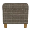 Homepop Storage Lift-top Upholstered Striped Ottoman In Brown