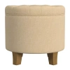 Homepop Storage Tufted Lift-top Ottoman In Sand