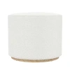 Homepop Upholstered Ottoman In White