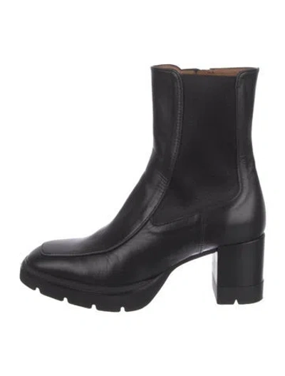 Pre-owned Homers Leather Chelsea Boots In Black
