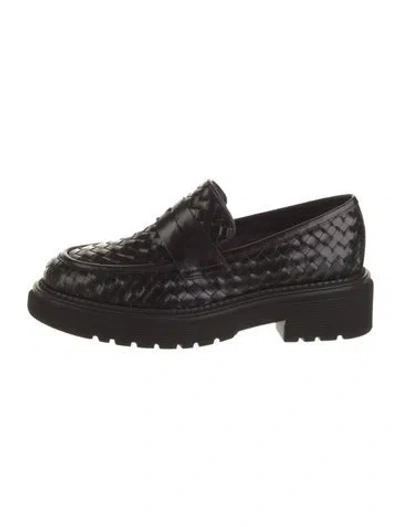 Pre-owned Homers Leather Loafers In Black