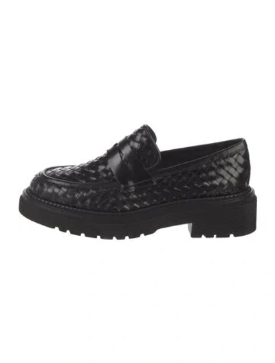 Pre-owned Homers Leather Loafers In Black