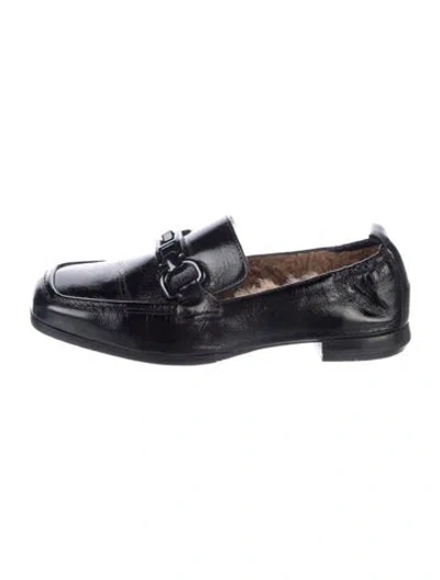 Pre-owned Homers Leather Loafers In Black