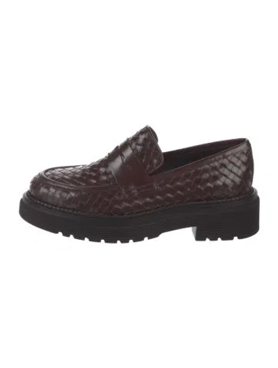 Pre-owned Homers Leather Loafers In Brown