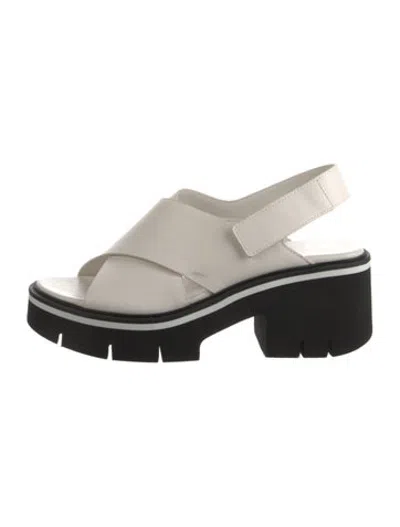 Pre-owned Homers Leather Sandals In Neutrals