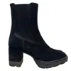Homers Sharon Heeled Ankle Boot In Crosta Negro In Multi