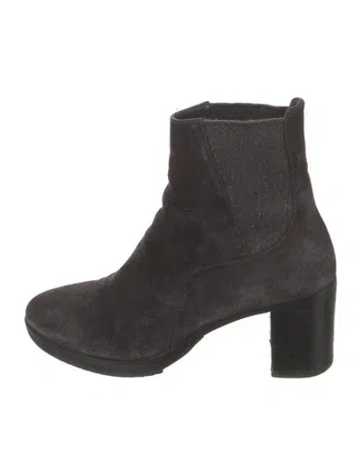 Pre-owned Homers Suede Chelsea Boots In Black