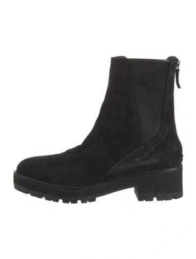 Pre-owned Homers Suede Chelsea Boots In Black