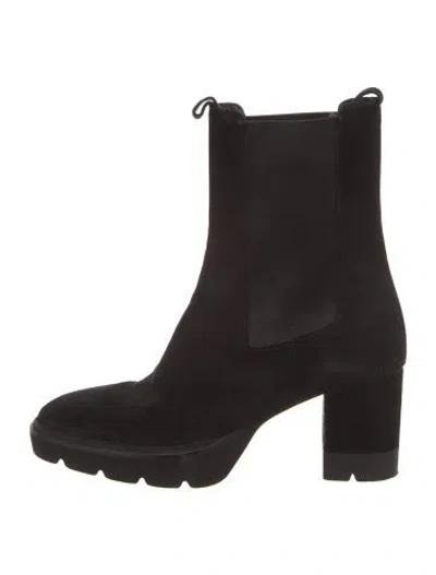 Pre-owned Homers Suede Chelsea Boots In Black