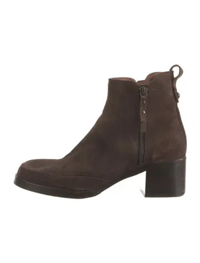 Pre-owned Homers Suede Chelsea Boots In Brown