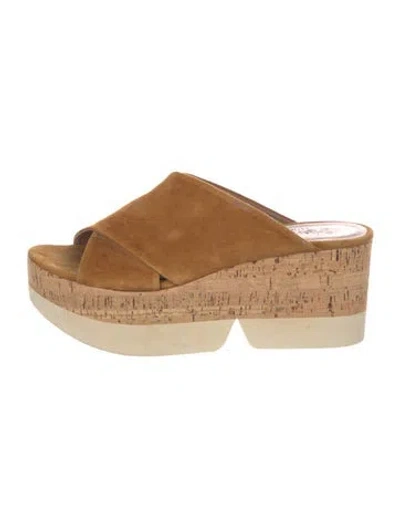 Pre-owned Homers Suede Slides In Multi