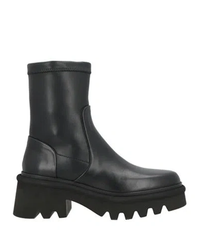Homers Woman Ankle Boots Black Size 6 Leather