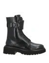 Homers Woman Ankle Boots Black Size 8 Leather In Multi