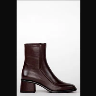 Homers Women's Colette Leather Heeled Ankle Boot In Brown