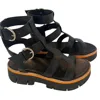 HOMERS WOMEN'S FIJI SANDAL IN SEDACALF NEGRO-VERDE