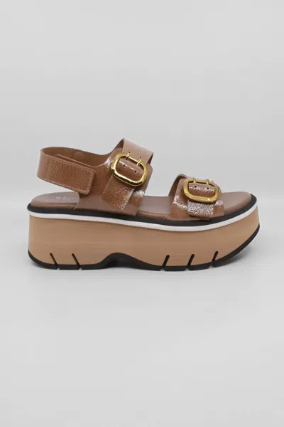 Homers Women's Lucia Reverse Platform Sandals In Vernice Farro In Brown
