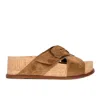 HOMERS WOMEN'S NATURE SANDAL IN CROSTA TABACCO