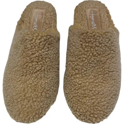 Homers Women's Shearling Slippers In Tan